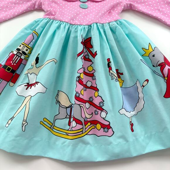 Eleanor Rose Tori Holiday Dress Size 18 Months Pink Blue - Picture 4 of 15
